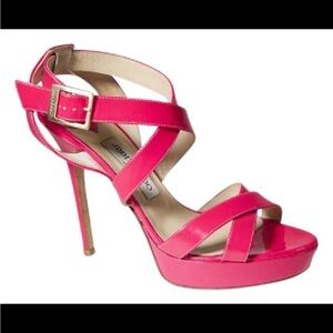 Jimmy Choo Fuchsia Strappy Heels